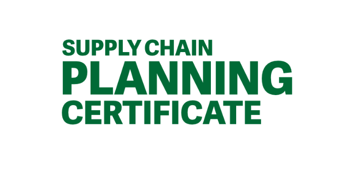 Supply Chain Planning Certificate