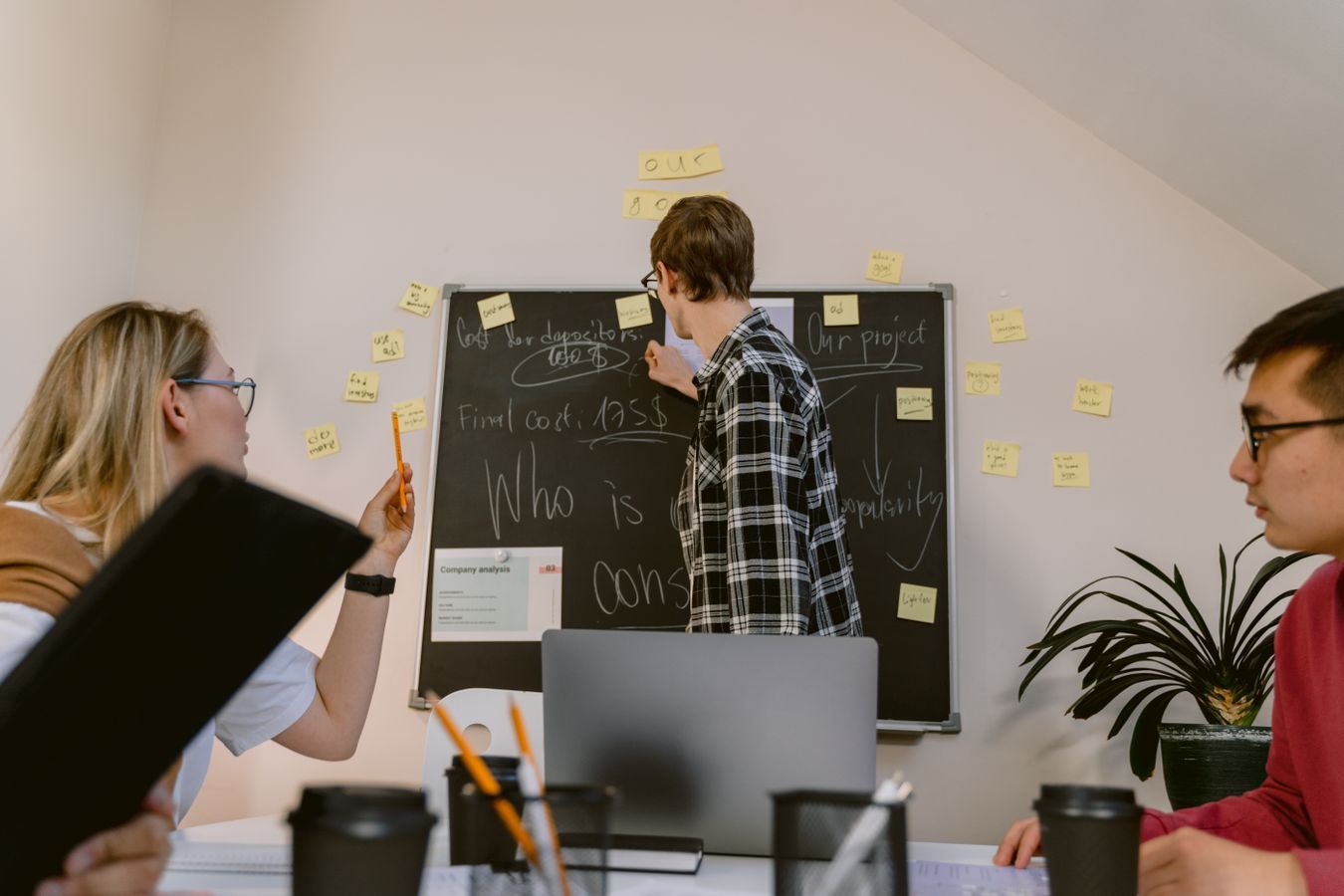 Colleagues taking part in a workshop together