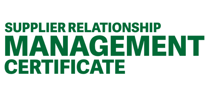 Supplier Relationship Management Certificate